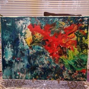 Abstract parrot painting